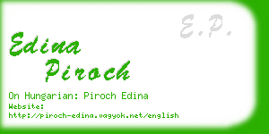 edina piroch business card